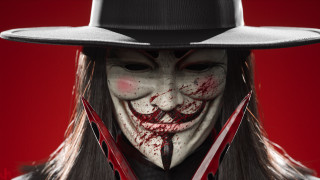 Bloody man hat knife blood - viennese actionism free wallpaper