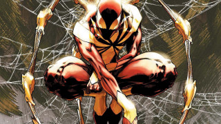 Man yellow black spider back - marvel comic free wallpaper