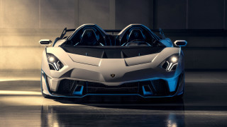 White sports car blue interior - room free wallpaper