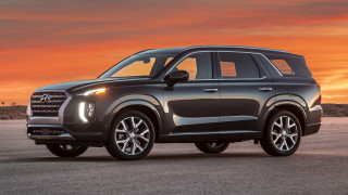 Grey suv parking lot sunset - private press free wallpaper