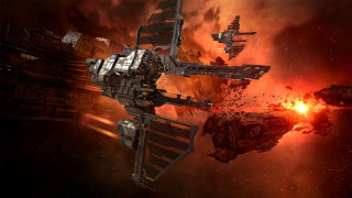 Space station red sky aurora 2 - a space station free wallpaper
