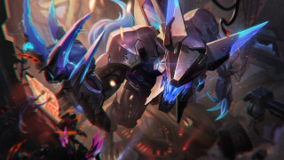 Robot glowing mecha horns fire - leg free wallpaper