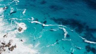 Ocean cliff wave impressionist bubble - impressionist free wallpaper
