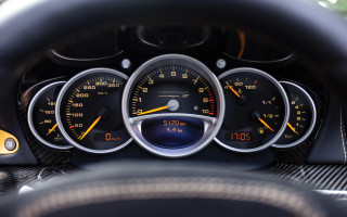 Car dashboard gauges steeringwheel yellowneedle - a car dashboard free wallpaper