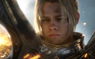 Blonde man sword sky clouds - unreal engine 5 free wallpaper
