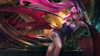 Pink hair demon girl sword - a sword and a ball free wallpaper