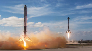 Rocket launching futurism ue5 sunset - a rocket free wallpaper