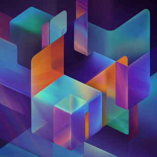 Colorful abstract background cubes lines - the middle of it free wallpaper