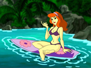 Woman surfboard water flower hair - daphne allen free wallpaper
