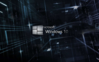 Dark window10 blue lines city - purism free wallpaper