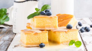 Blueberry pound cake milk pitcher - a pastel free wallpaper