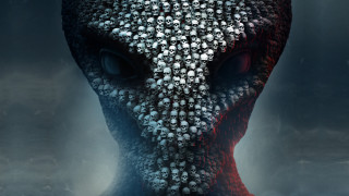 Alien skulls face eyes foggy - its face free wallpaper
