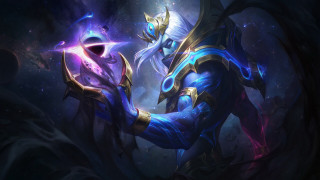 Blue suit purple light vanitas - a purple light free wallpaper