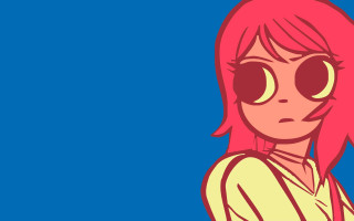 Cartoon girl pink hair round - round free wallpaper