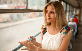 Woman standing window blue umbrella - a blue umbrella free wallpaper