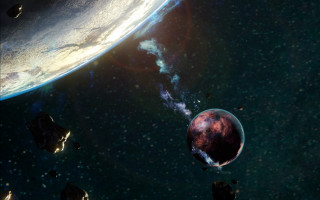 Space station large object background - a space station free wallpaper