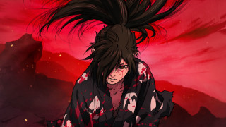 Man blackhair redsky blood kimono - destructive free wallpaper