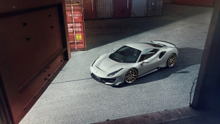 Silver sports car garage shipping - a yellow sign free wallpaper