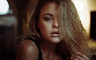 Woman longhair blowing wind portrait - andor basch free wallpaper