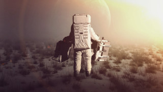 Space suit man field backpack - redshift free wallpaper