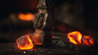 Metal flames armor battle fire - metal free wallpaper