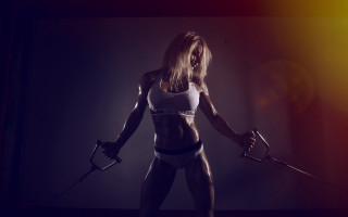 Woman bikini sword ball dark - a sword and a ball free wallpaper