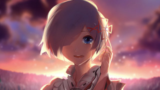 Celestial blue hair tears sky - their hand and a sky background free wallpaper