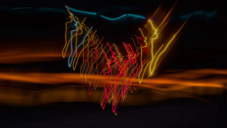 Blurry building lights clouds abstract - a few light free wallpaper