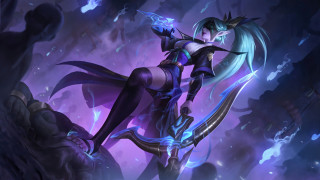 Akali fantasy sword purple blue - art free wallpaper