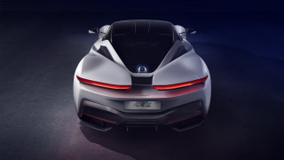 White sports car red tail - a red tail light free wallpaper