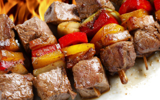 Close up plate food meat - a close up of a plate free wallpaper