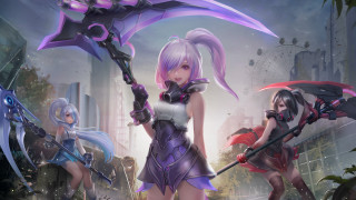 City women axe armor fan - art free wallpaper