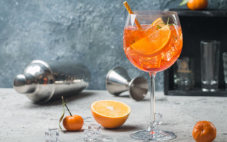 Orange juice glass silver shaker - a slice free wallpaper