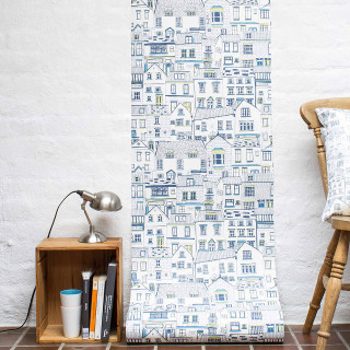 Chair bookshelf wallhanging cityscape arts - art free wallpaper