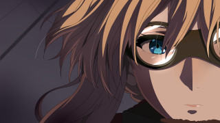 Aguri uchida blonde braid glasses - a black collar free wallpaper