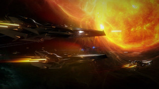 Space station sunset ocean reflection - mass effect free wallpaper