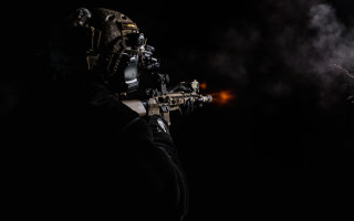 Man gun dark light bird - action scene free wallpaper