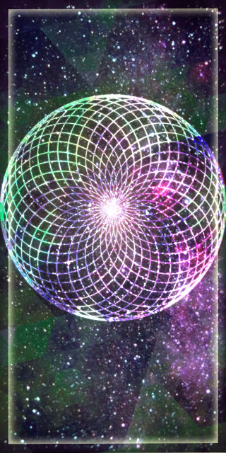 Holographic light planet starry sky - holography free wallpaper