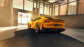 Yellow sports car city sunset - sunset free wallpaper