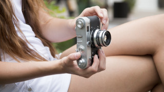 Woman camera sitting crossed ankazhuravleva - f 8 aperture free wallpaper