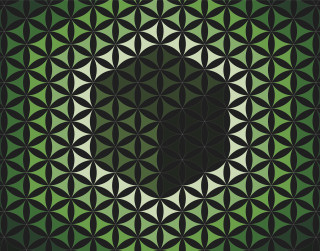 Black green pattern circular design - geometric shape free wallpaper