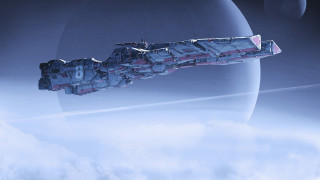 Space station clouds planet sky - cloud below free wallpaper