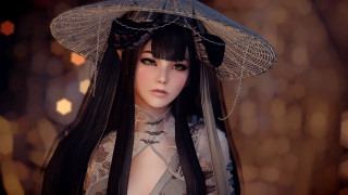 Woman black hair hat lace - aimitsu free wallpaper