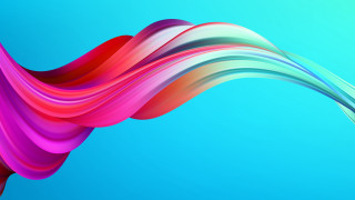Colorful wave hair blue background - blue background free wallpaper