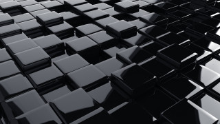 Black white cubes abstract illusion - octane renderer free wallpaper