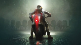 Man motorcycle red lights concept - a man riding free wallpaper