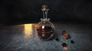 Glass bottle liquid table fruit - artur tarnowski free wallpaper