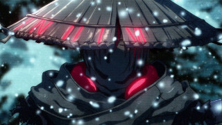 Man umbrella snow afrofuturism glowing - an umbrella in the snow free wallpaper