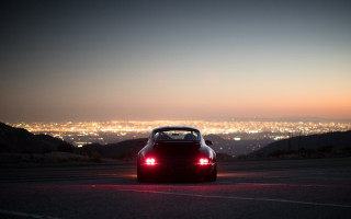 City lights night car road - the headlight free wallpaper