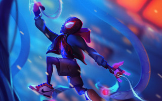 Spiderman eddie mendoza controller blurry - a person holding free wallpaper